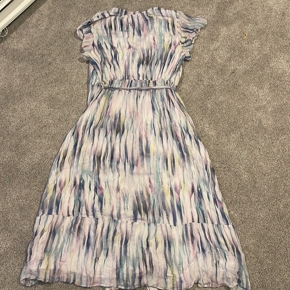 Side Stitch Flutter Sleeve Maxi Dress “watercolor” - Picture 5 of 8